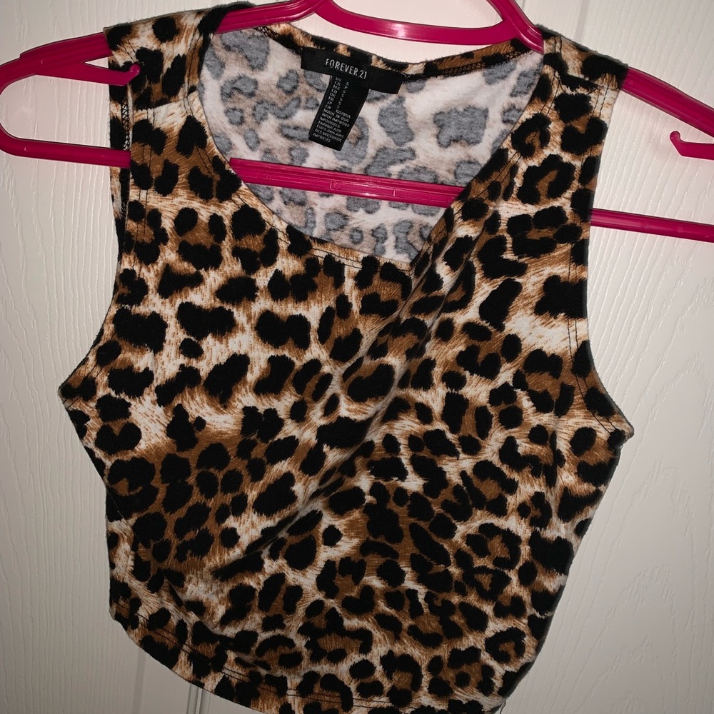 Leopard print crop top from forever 21